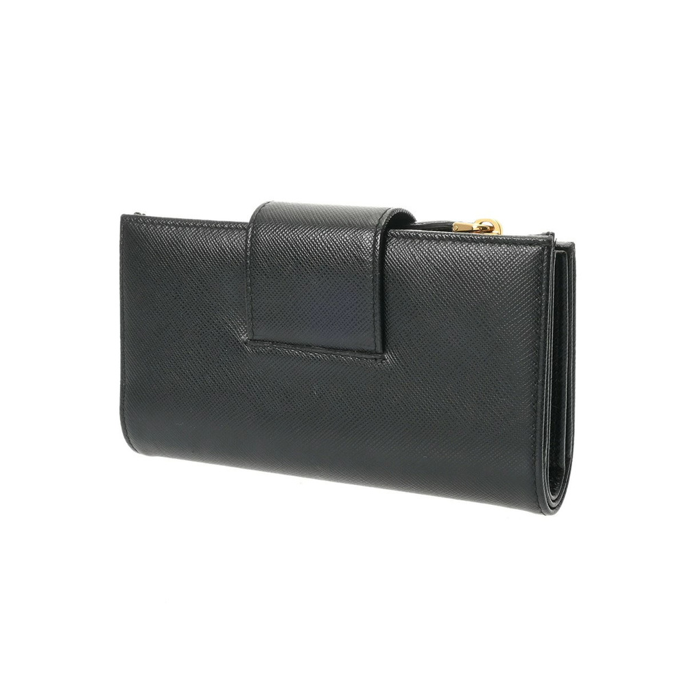 Prada fold Bi Black Saffiano Wallet
